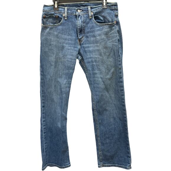 Levis 559 Jeans Mens Size 32 Blue Denim Mid Rise Cotton Blend Relaxed Straight - Picture 1 of 5